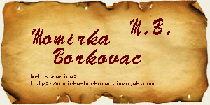 Momirka Borkovac vizit kartica
